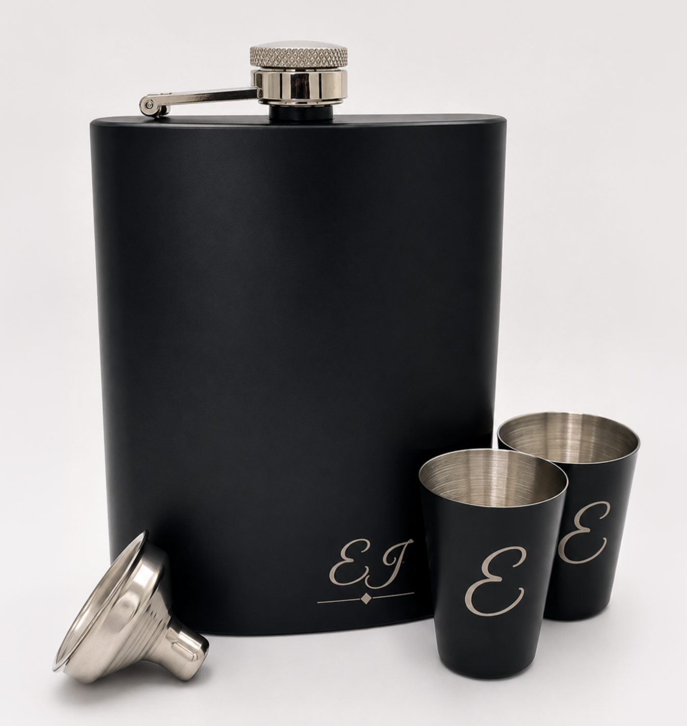 Personalized Engraved Flask Gift Set